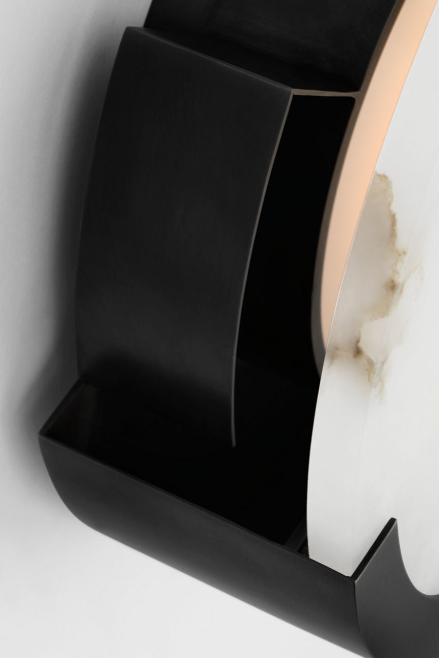 Melange 10" Sconce | Bronze | Alabaster