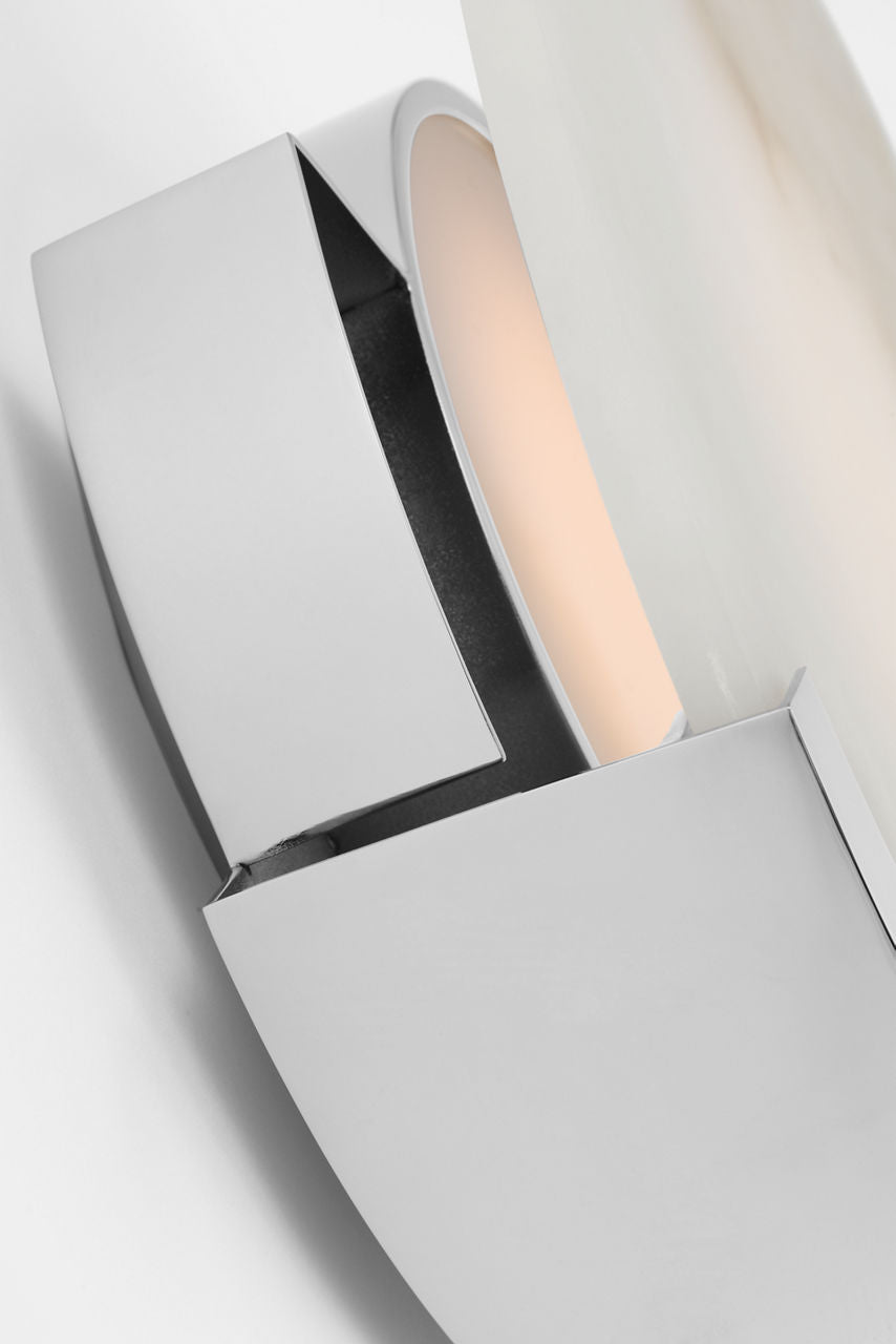 Melange 10" Sconce | Polished Nickel | Alabaster