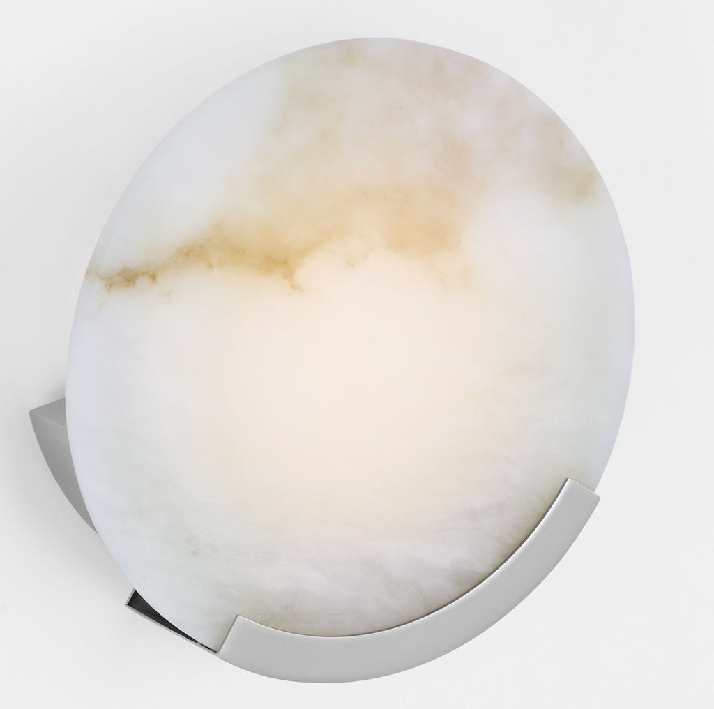 Melange 10" Sconce | Polished Nickel | Alabaster