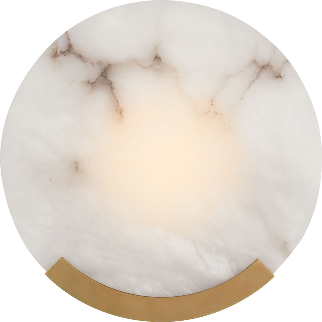 Melange 13" Sconce | Antique-Burnished Brass | Alabaster