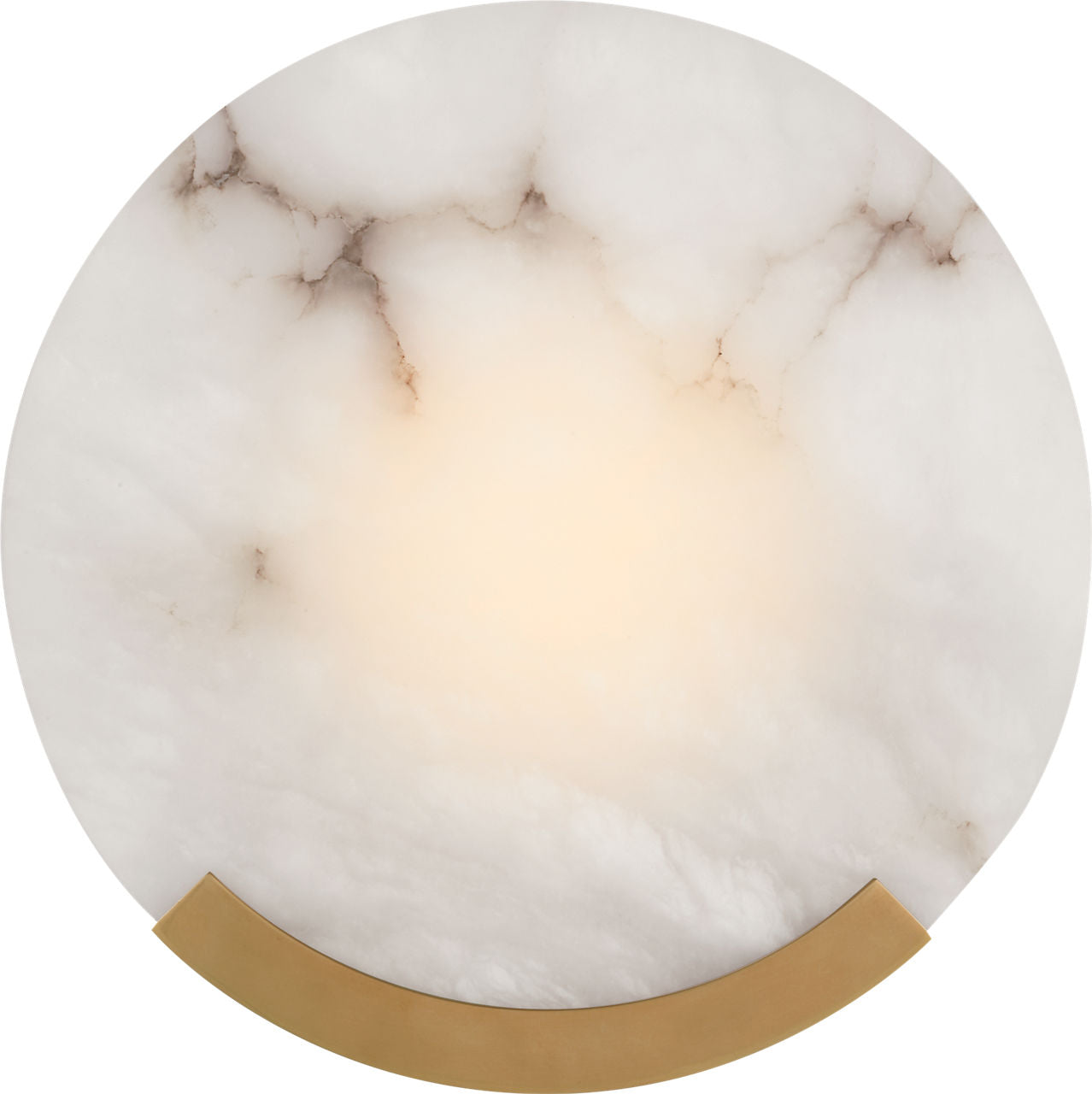 Melange 13" Sconce | Antique-Burnished Brass | Alabaster