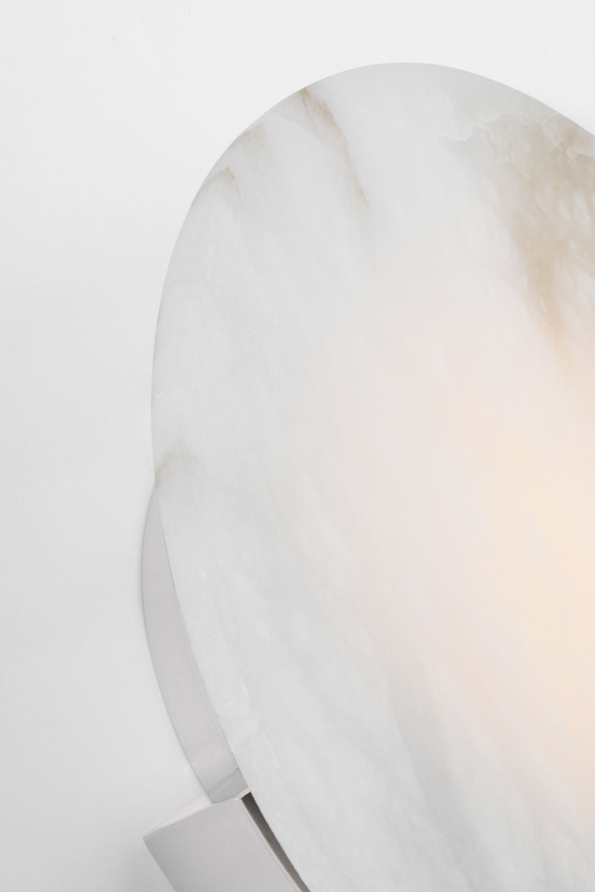 Melange 13" Sconce | Polished Nickel | Alabaster