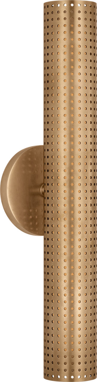 Precision 18" Bullet Sconce | Antique-Burnished Brass | White Glass