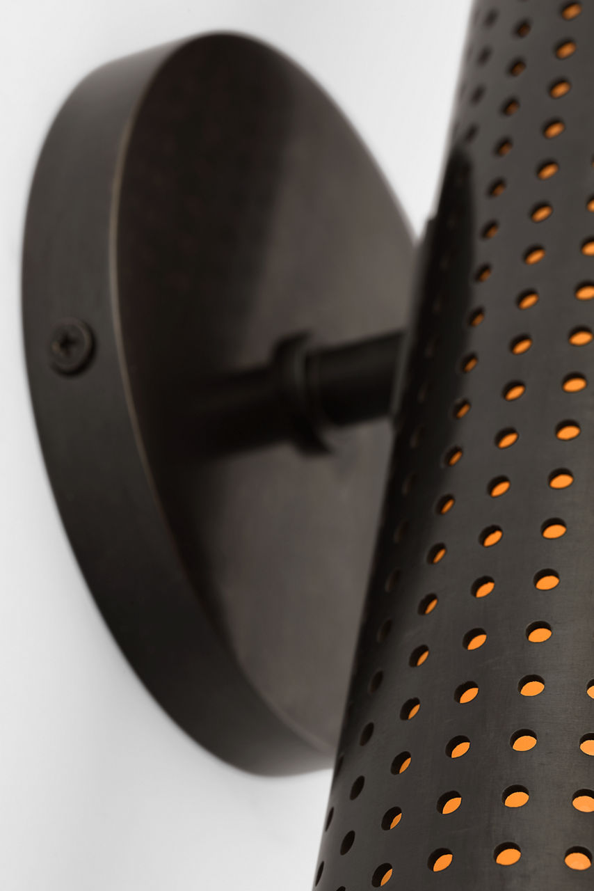 Precision 18" Bullet Sconce | Bronze | White Glass