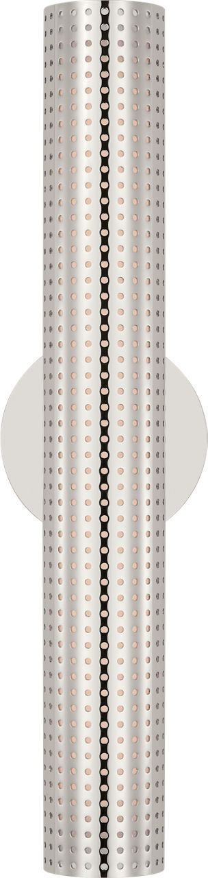 Precision 18" Bullet Sconce | Polished Nickel | White Glass