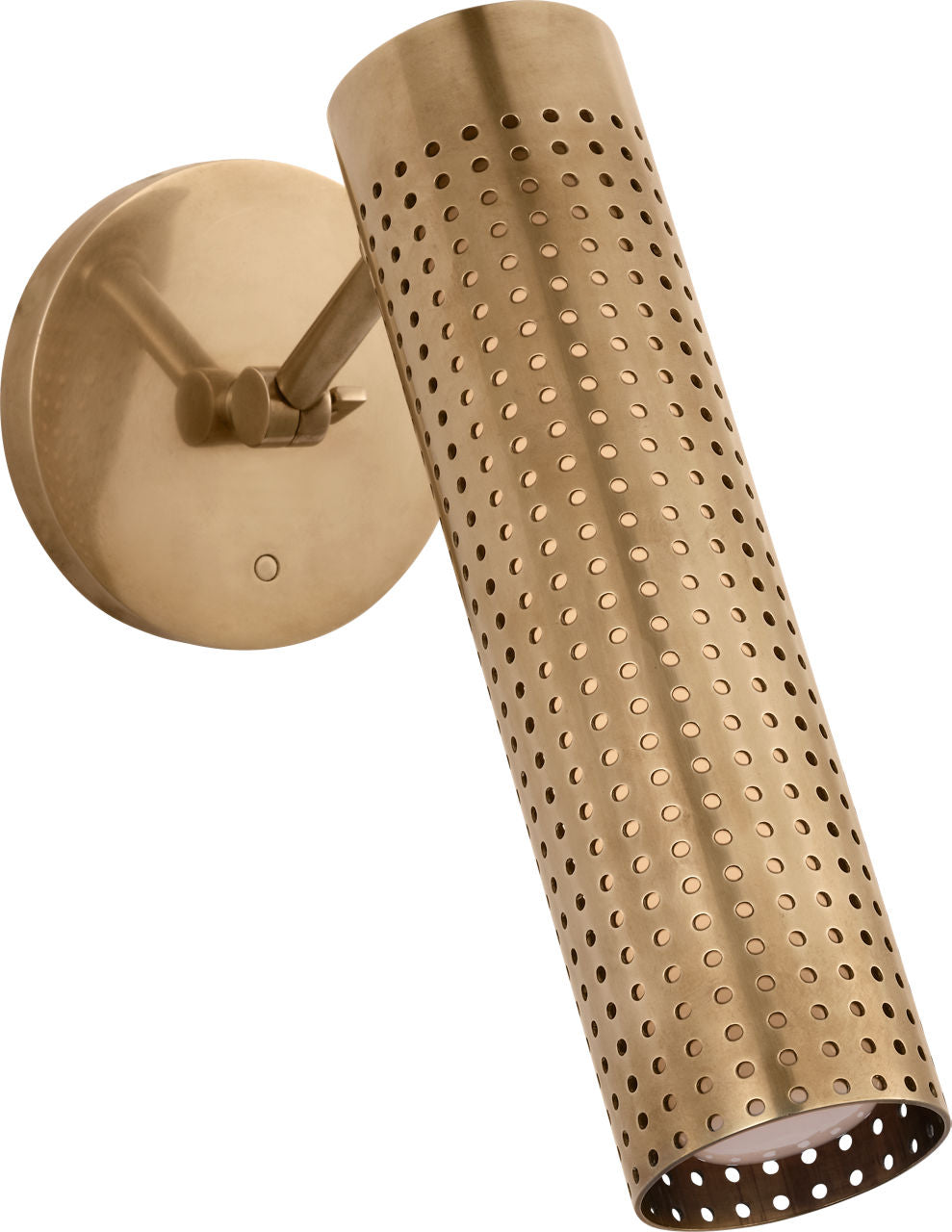 Precision 12" Articulating Sconce | Antique-Burnished Brass | White Glass