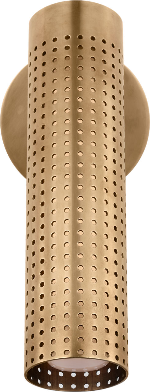 Precision 12" Articulating Sconce | Antique-Burnished Brass | White Glass