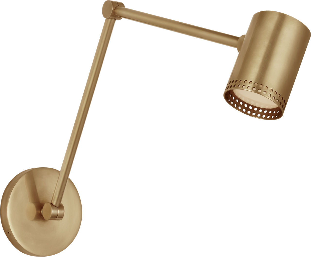 Precision 5" Double Library Light | Antique-Burnished Brass | White Glass