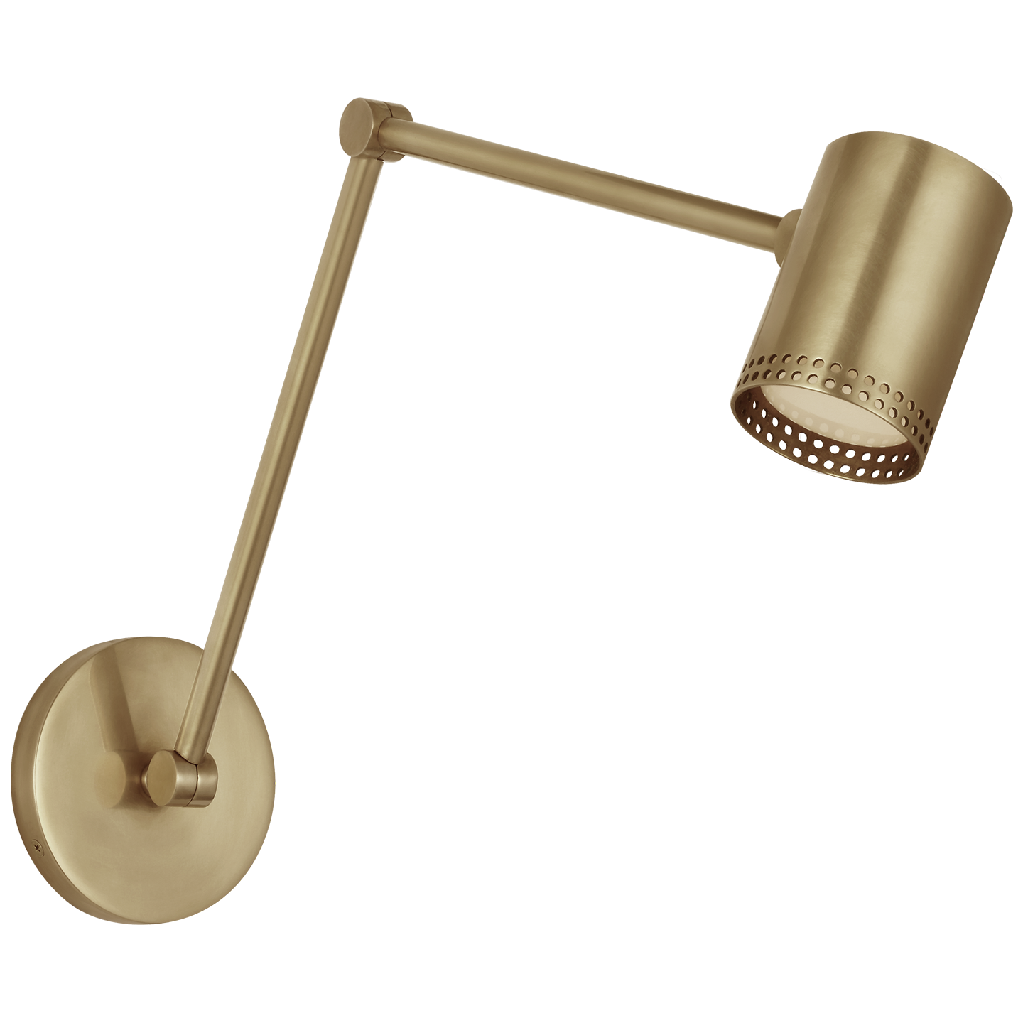 Precision 5" Double Library Light | Antique-Burnished Brass | White Glass