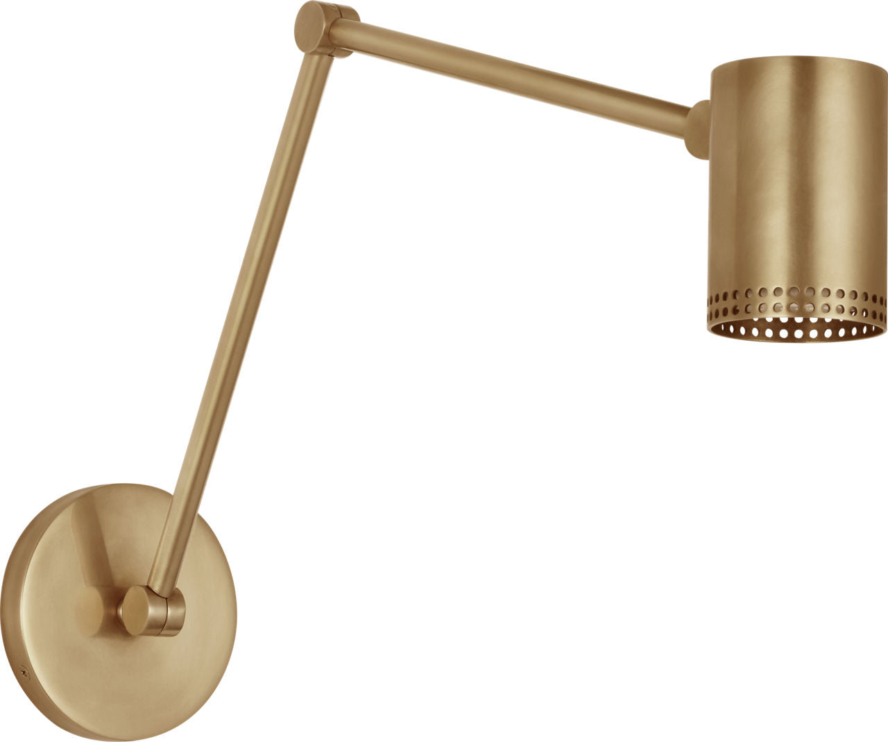 Precision 5" Double Library Light | Antique-Burnished Brass | White Glass