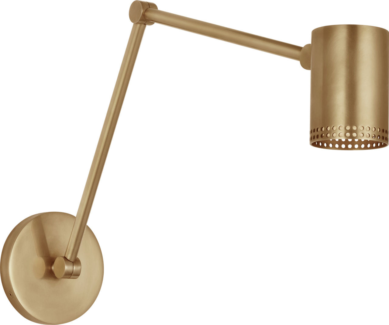 Precision 5" Double Library Light | Antique-Burnished Brass | White Glass