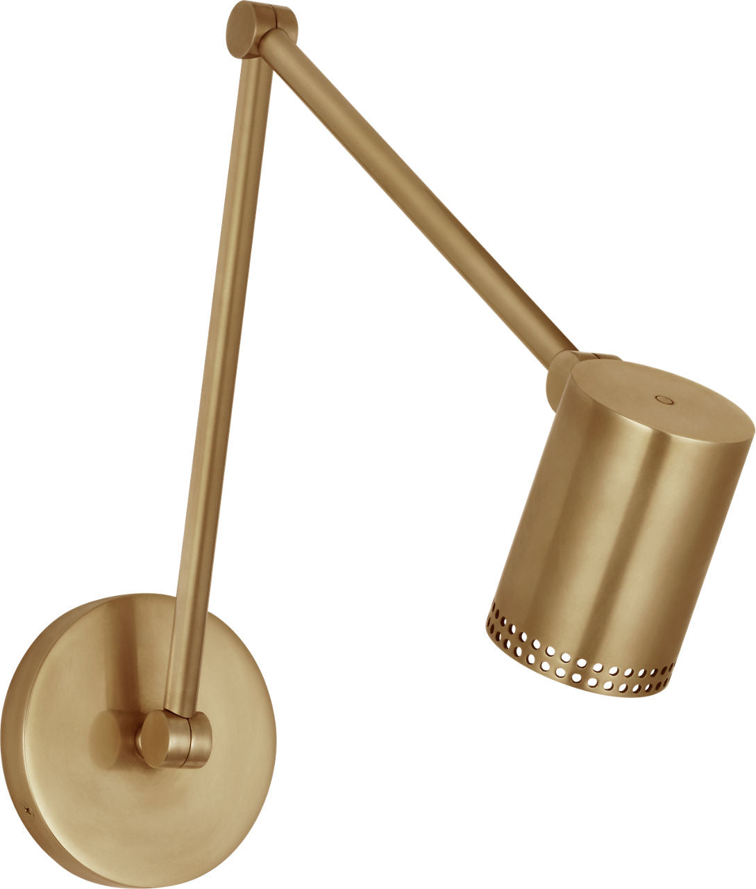 Precision 5" Double Library Light | Antique-Burnished Brass | White Glass