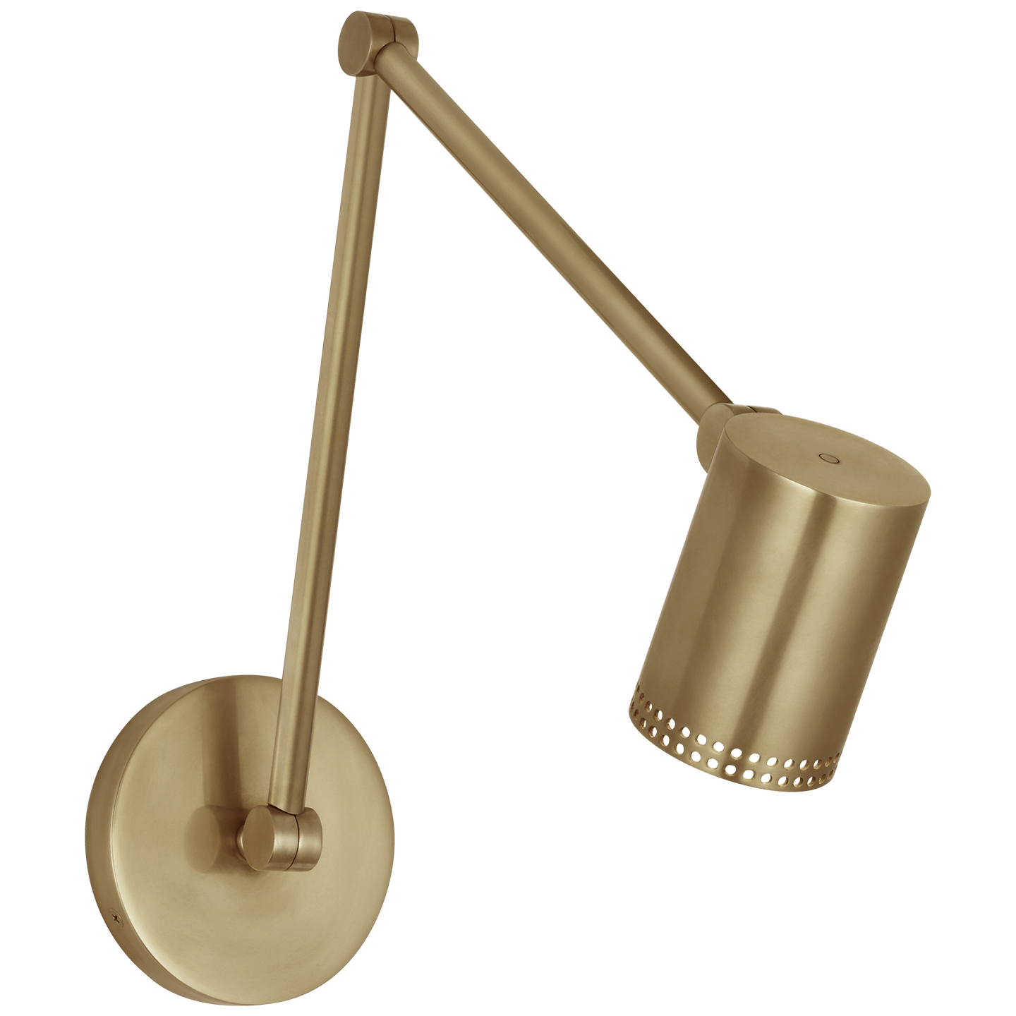 Precision 5" Double Library Light | Antique-Burnished Brass | White Glass
