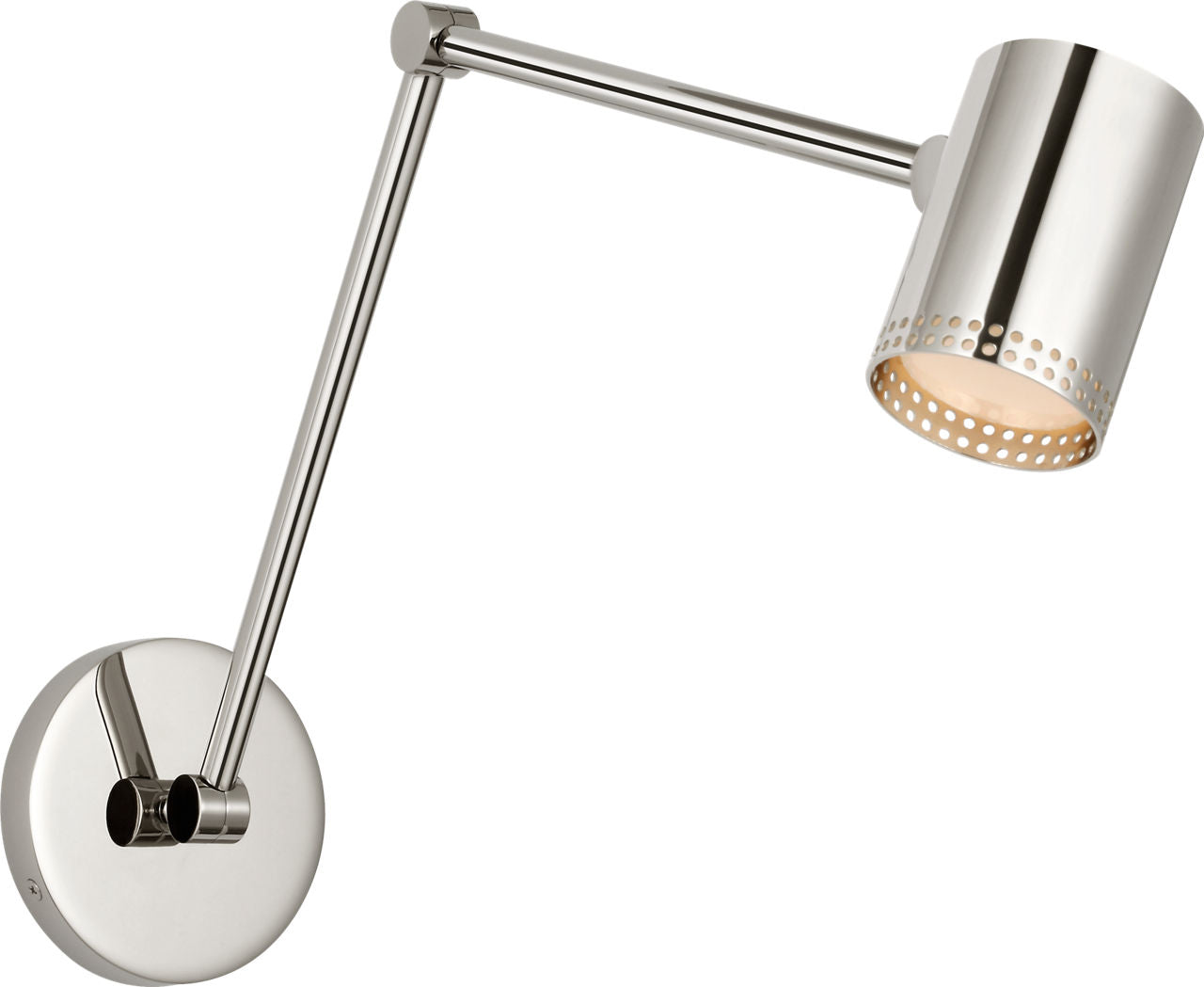 Precision 5" Double Library Light | Polished Nickel | White Glass