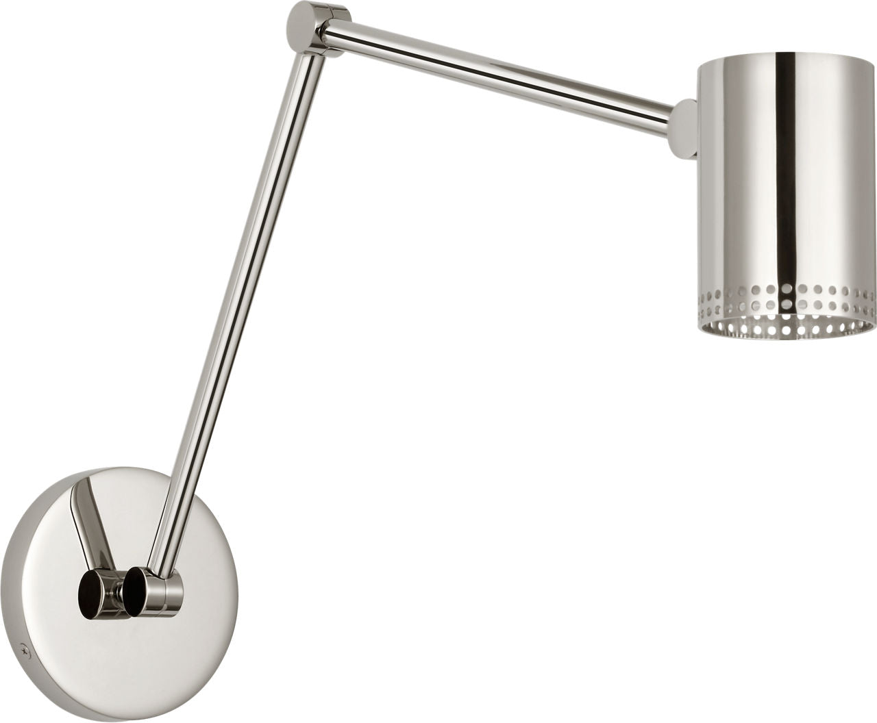 Precision 5" Double Library Light | Polished Nickel | White Glass