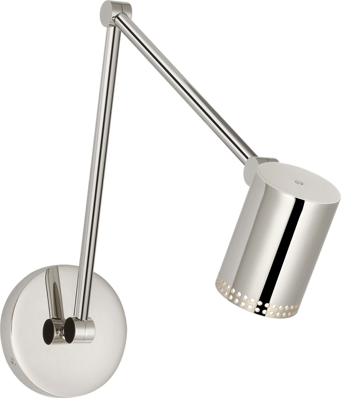 Precision 5" Double Library Light | Polished Nickel | White Glass