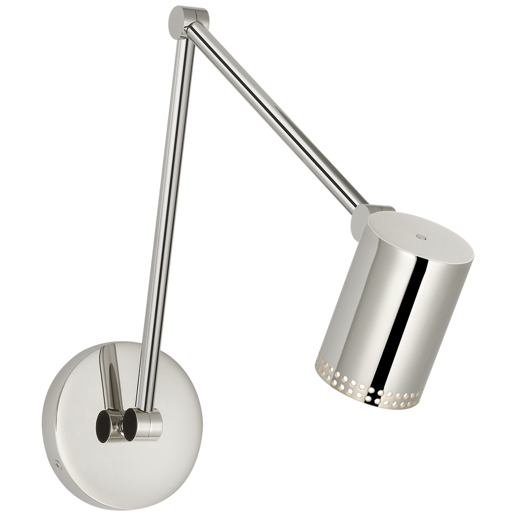 Precision 5" Double Library Light | Polished Nickel | White Glass