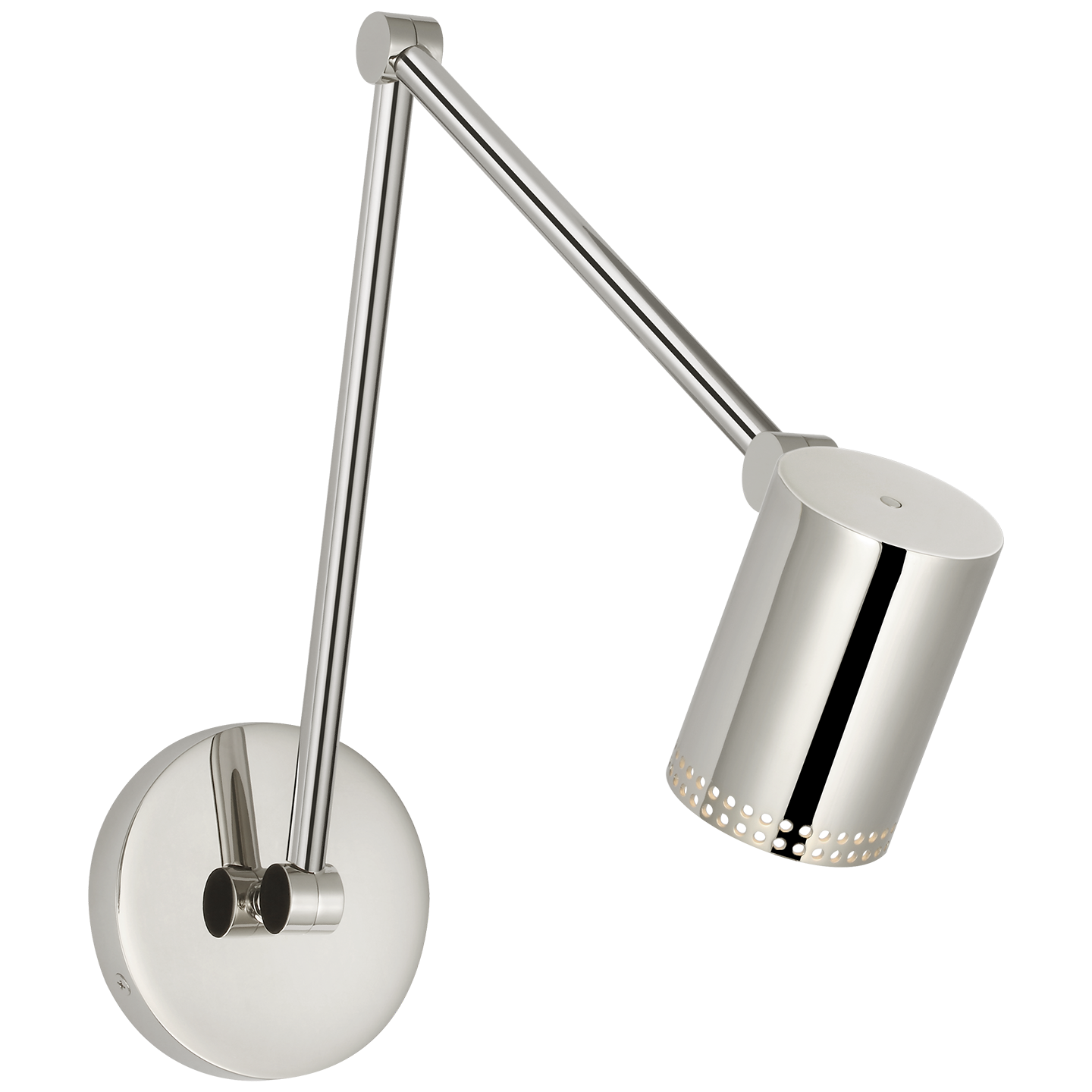Precision 5" Double Library Light | Polished Nickel | White Glass