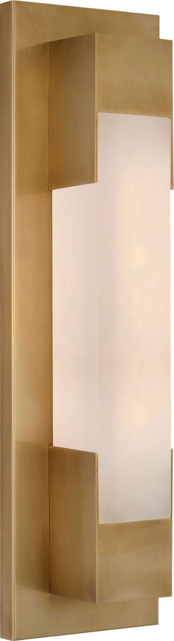 Covet 16" Bracketed Bath Light | Antique-Burnished Brass | Alabaster