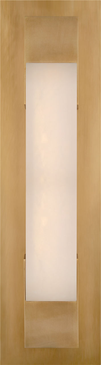 Covet 16" Bracketed Bath Light | Antique-Burnished Brass | Alabaster