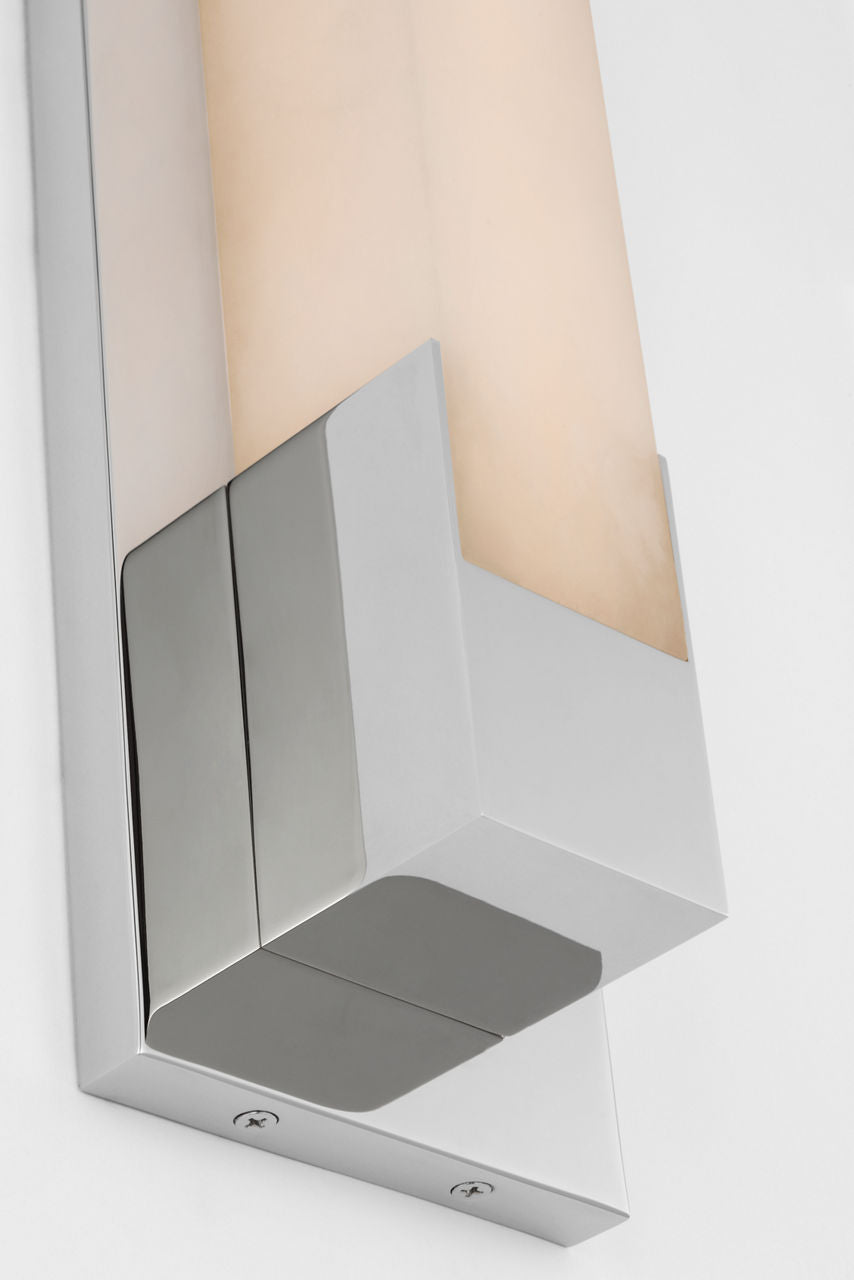 Covet 16" Bracketed Bath Light | Polished Nickel | Alabaster
