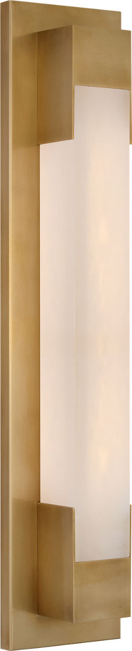 Covet 21" Bracketed Bath Light | Antique-Burnished Brass | Alabaster