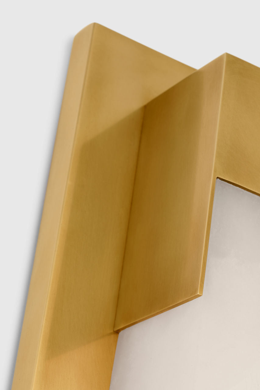 Covet 21" Bracketed Bath Light | Antique-Burnished Brass | Alabaster