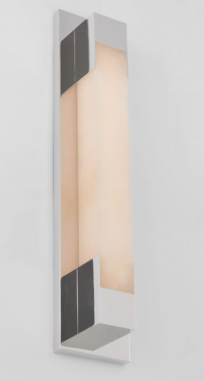Covet 21" Bracketed Bath Light | Polished Nickel | Alabaster
