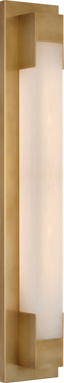 Covet 26" Bracketed Bath Light | Antique-Burnished Brass | Alabaster
