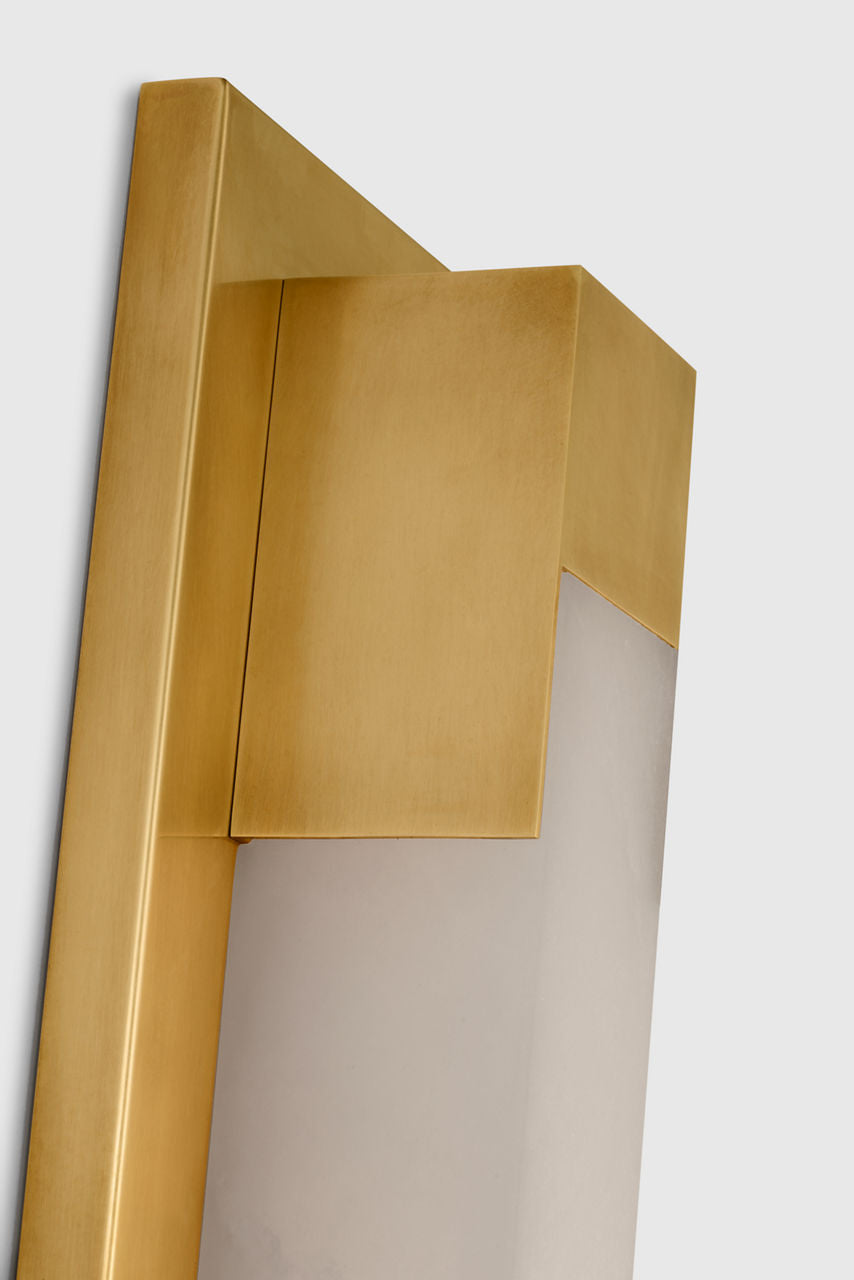 Covet 26" Bracketed Bath Light | Antique-Burnished Brass | Alabaster