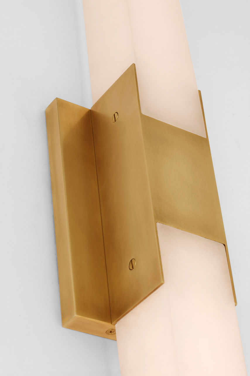 Covet 28" Double Bath Light | Antique-Burnished Brass | Alabaster