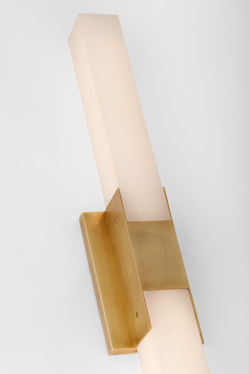 Covet 28" Double Bath Light | Antique-Burnished Brass | Alabaster