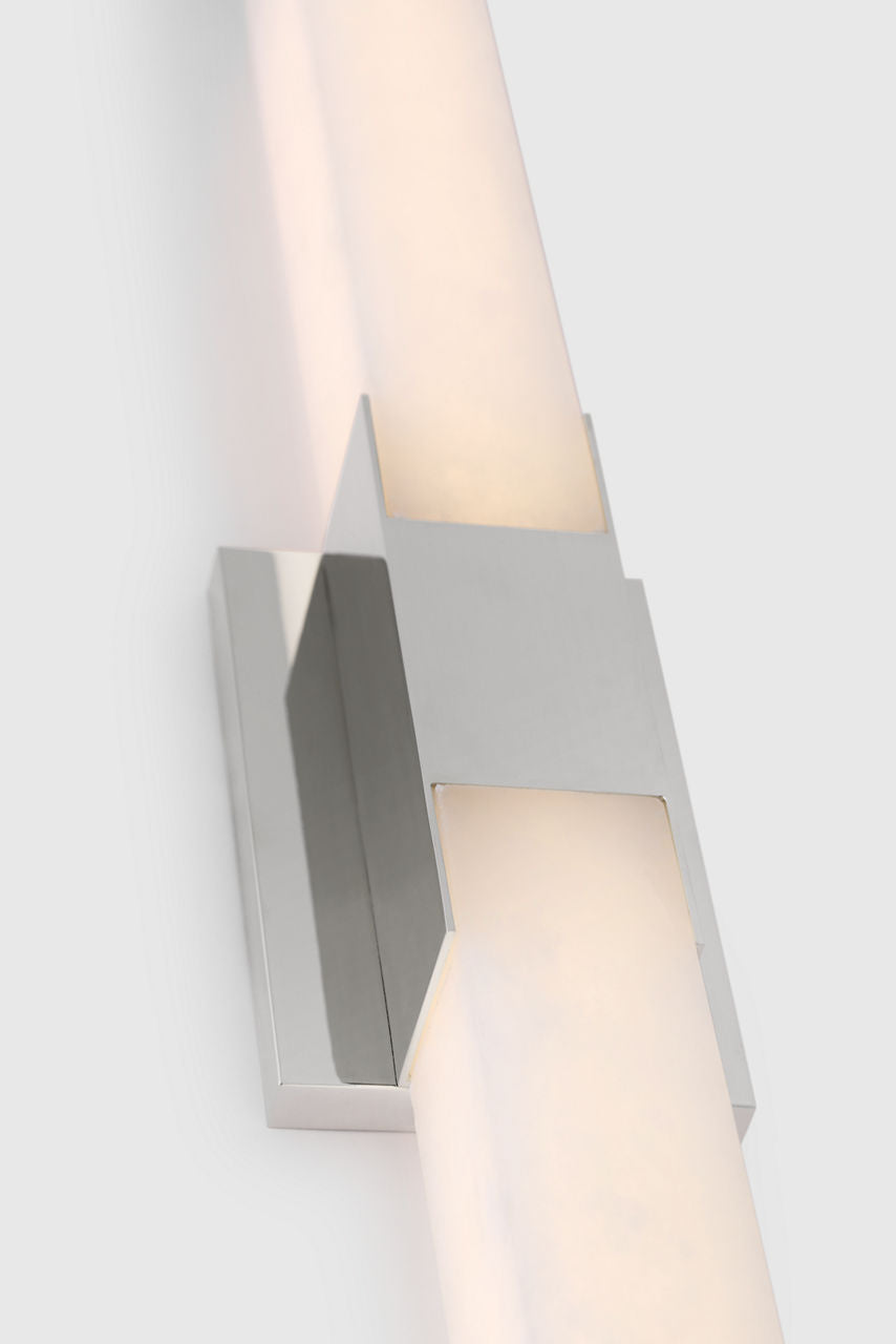 Covet 28" Double Bath Light | Polished Nickel | Alabaster