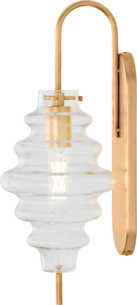 Tableau Large Sconce | Antique-Burnished Brass | Clear Glass