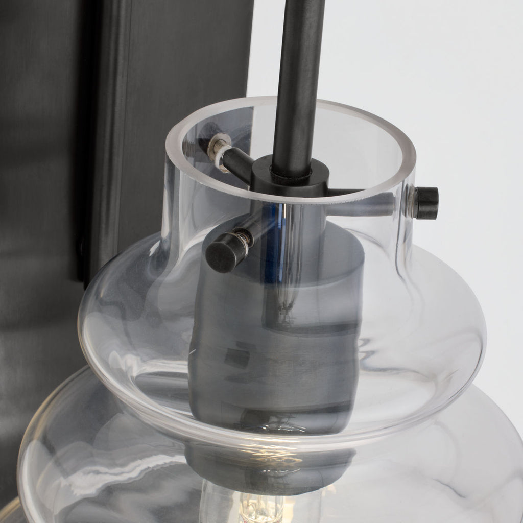 Tableau Large Sconce | Bronze | Clear Glass