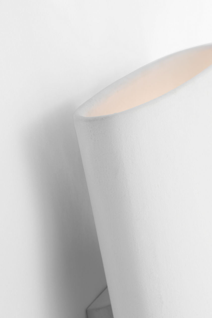 Lotura 12" Pocket Sconce | Museum White