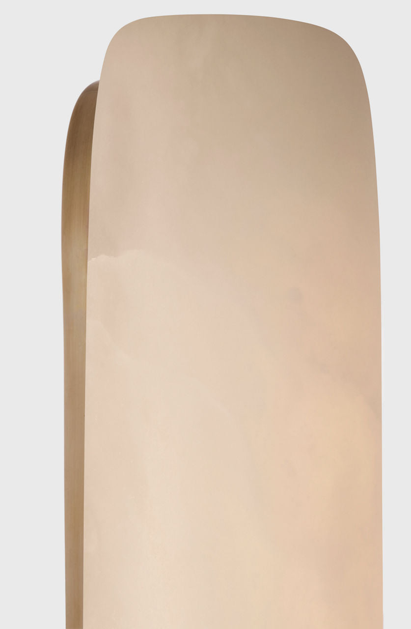 Formosa 20" Linear Sconce | Alabaster and Antique-Burnished Brass