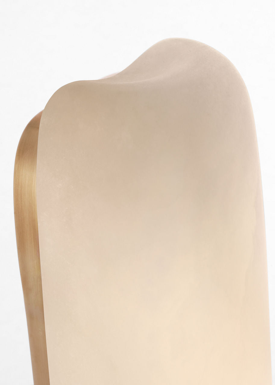 Formosa 20" Linear Sconce | Alabaster and Antique-Burnished Brass
