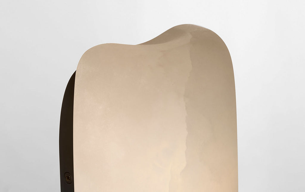 Formosa 26" Linear Sconce | Alabaster and Bronze