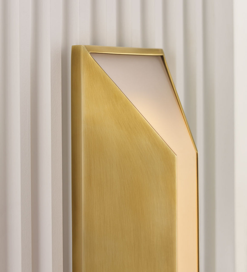 Stretto 16" Sconce | Antique-Burnished Brass | Frosted Glass