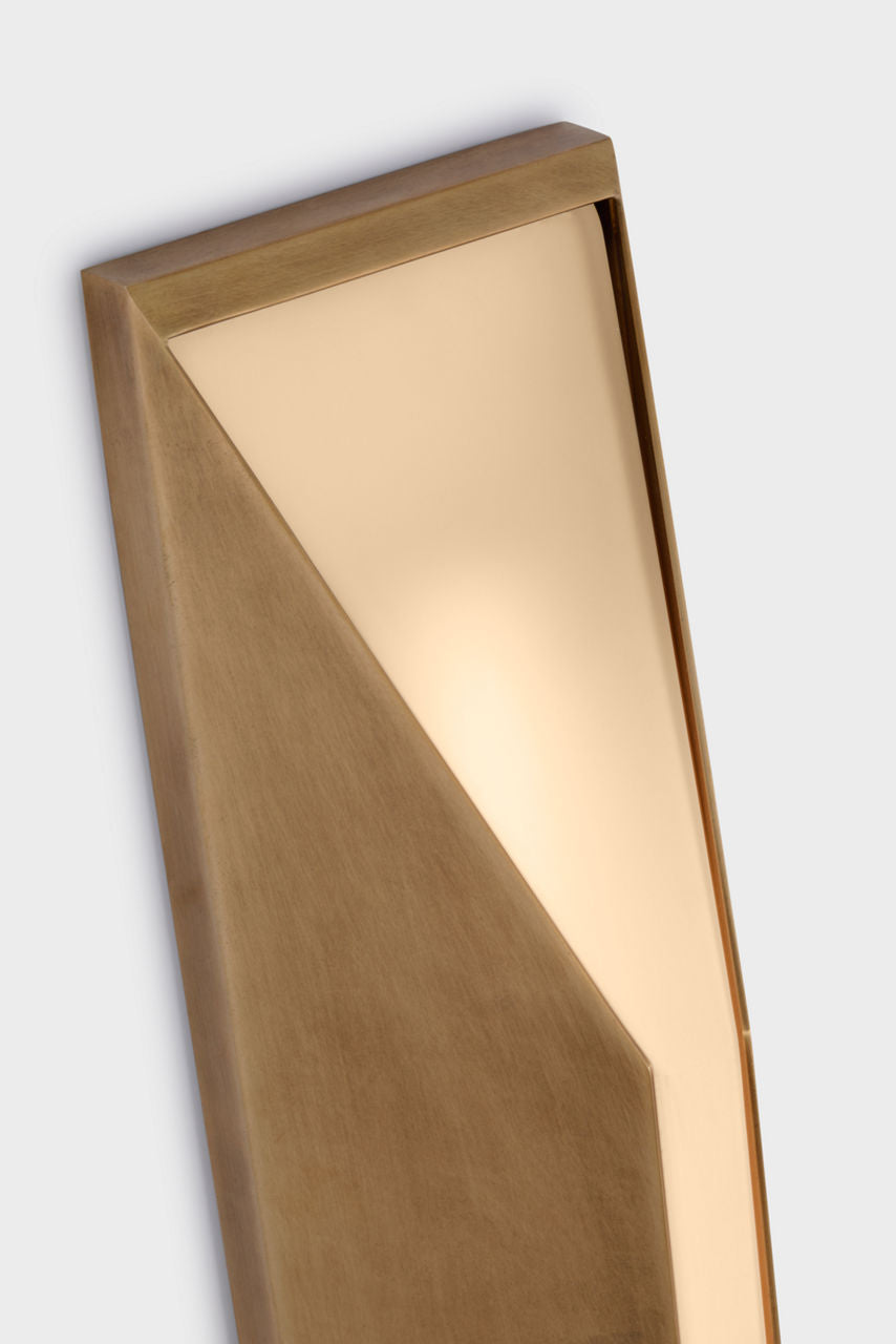 Stretto 24" Sconce | Antique Burnished Brass | Frosted Glass