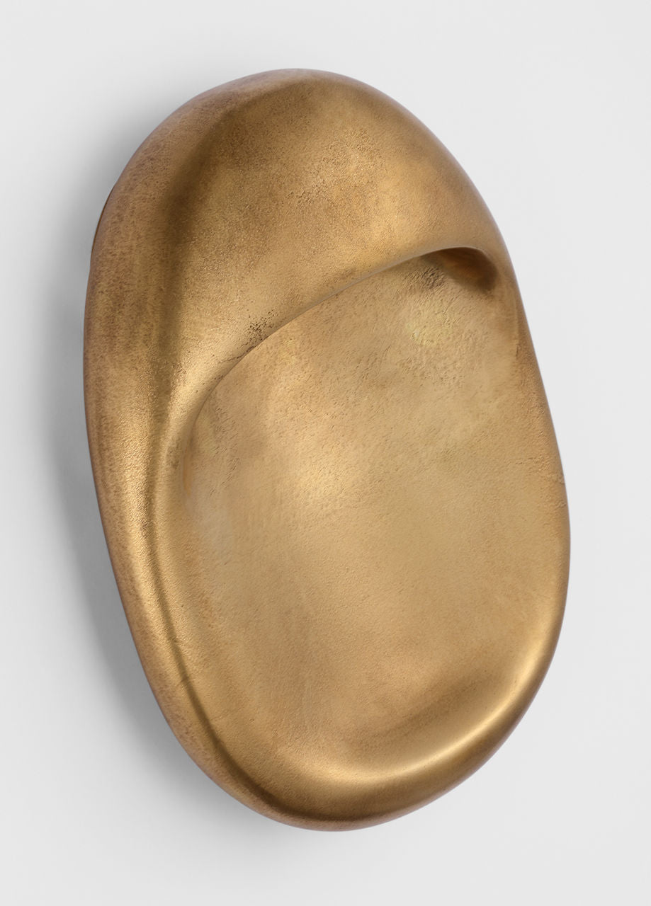 Esculpa 14" Rounded Wall Light | Museum Brass