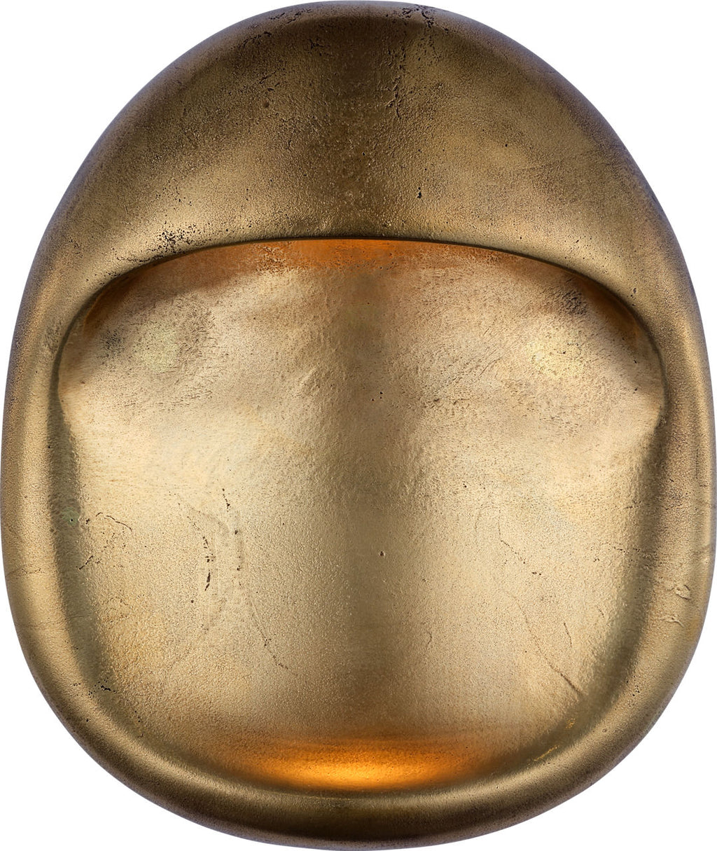 Esculpa 14" Rounded Wall Light | Museum Brass
