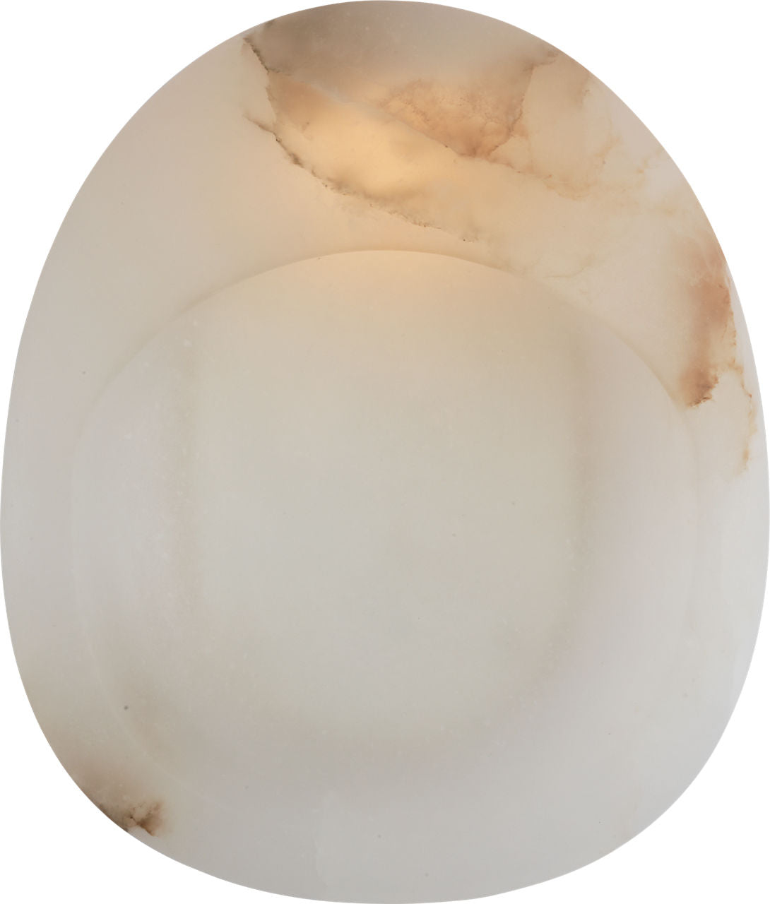 Esculpa 14" Rounded Wall Light | Alabaster and Polished Nickel