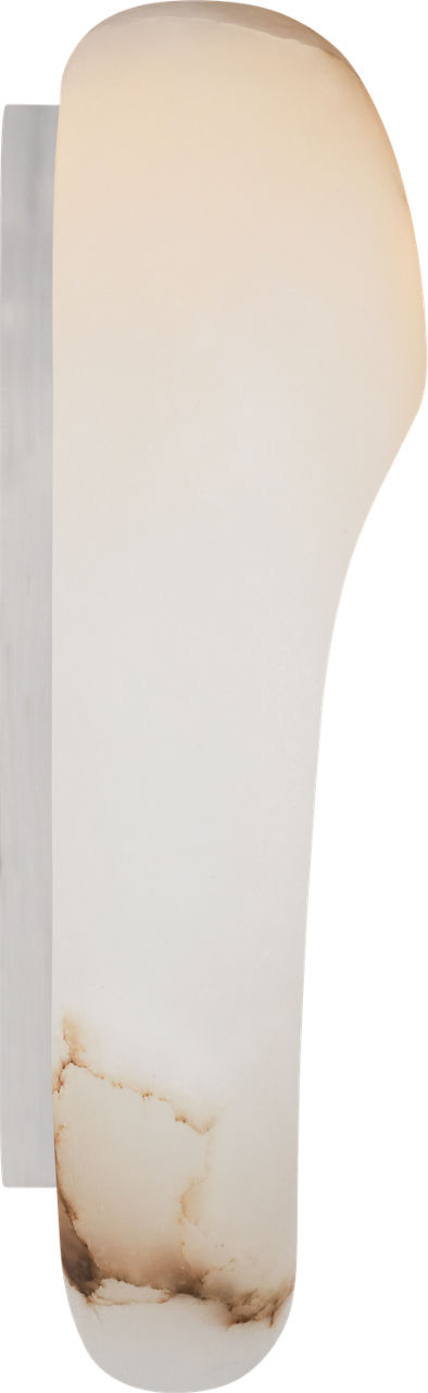 Esculpa 14" Rounded Wall Light | Alabaster and Polished Nickel