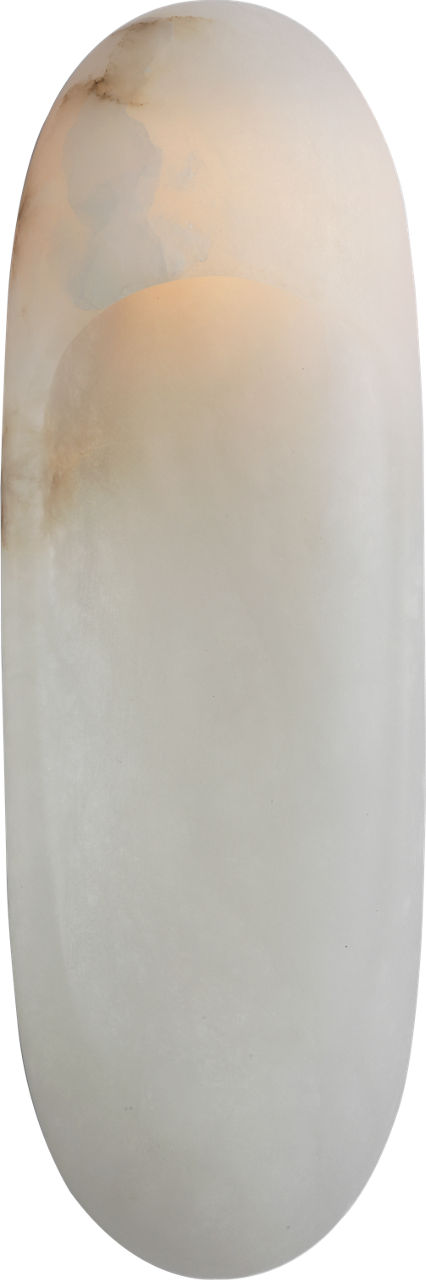 Esculpa 18" Elongated Wall Light | Alabaster and Bronze
