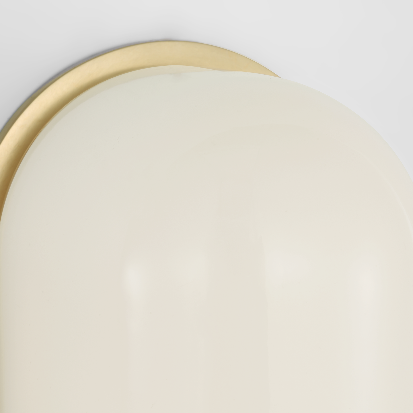Trouve 8" Sconce | Antique-Burnished Brass | White Glass