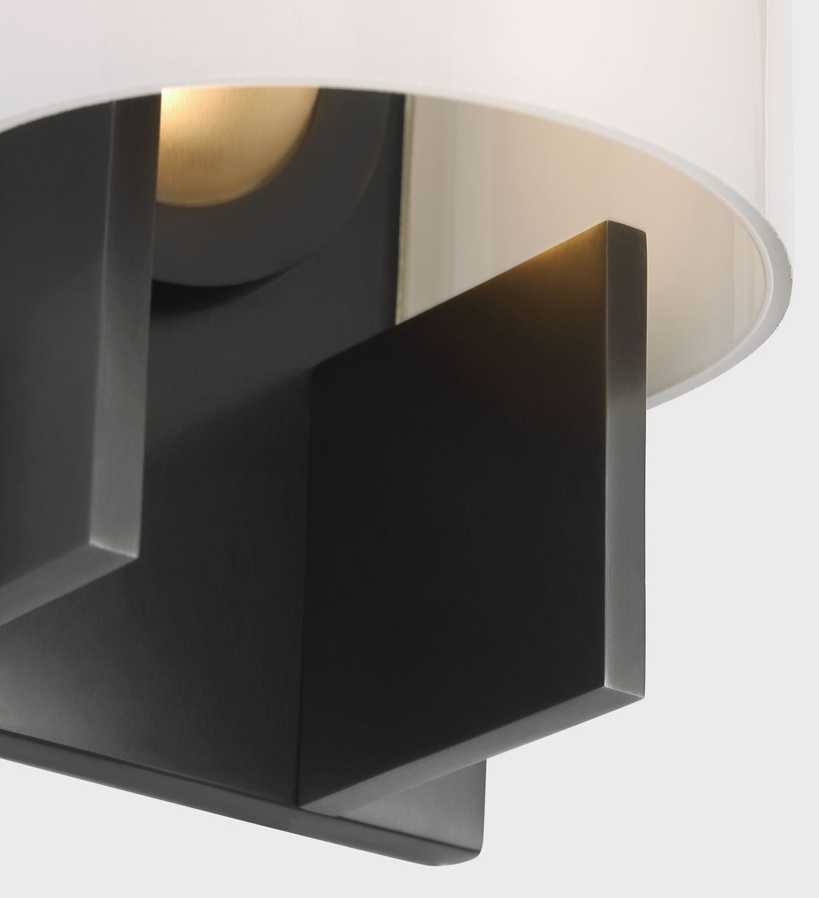 Trouve 8" Sconce | Bronze | White Glass