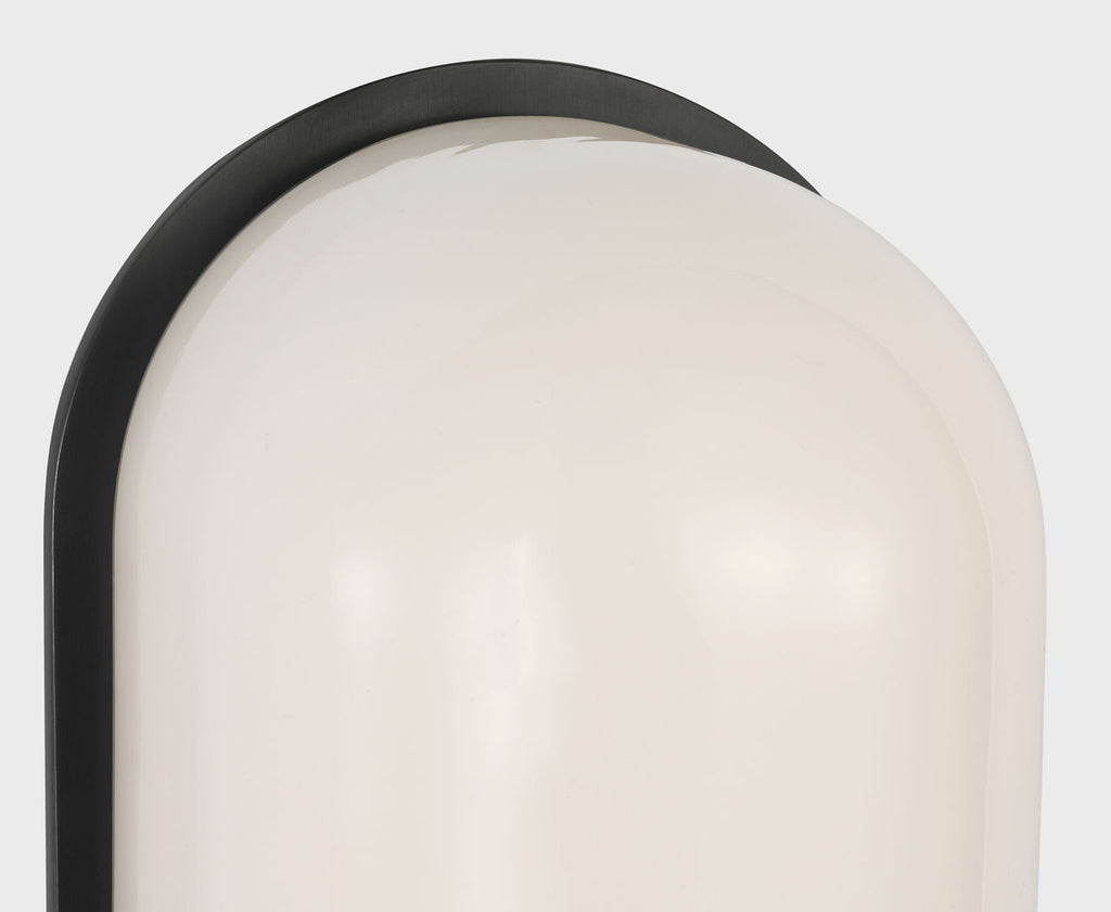 Trouve 8" Sconce | Bronze | White Glass