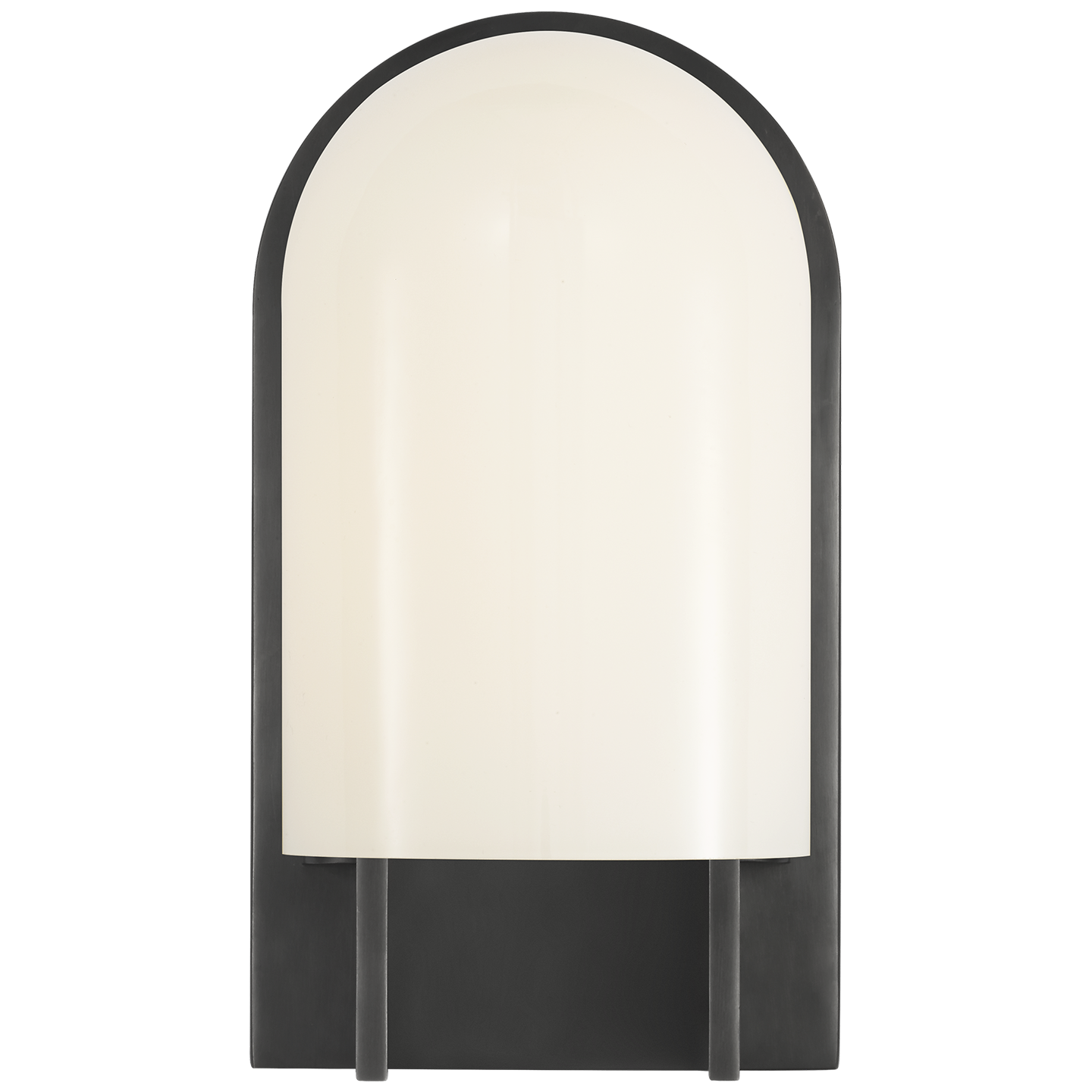Trouve 8" Sconce | Bronze | White Glass